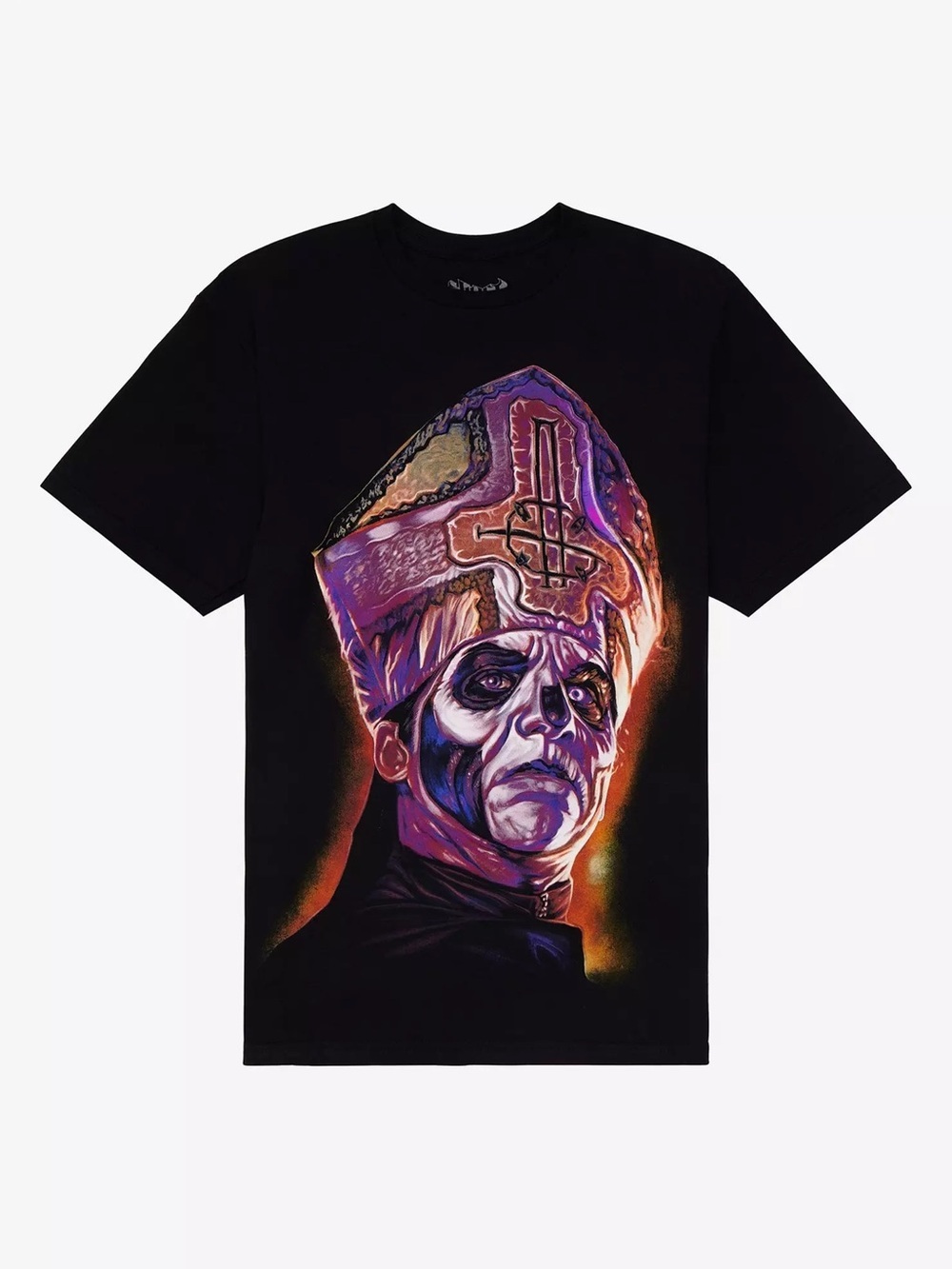 GHOST Papa Emeritus Graphic Tee Black Purple Neon Band T Shirt Gothic Metal 3XL - Picture 9 of 10